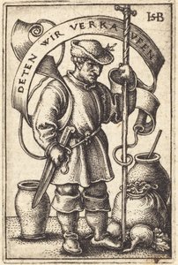 Peasant at Market [left] by Sebald Beham