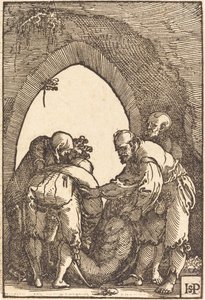 The Entombment by Sebald Beham