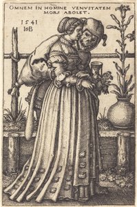 The Lady and Death by Sebald Beham