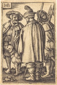 Three Soldiers and a Dog by Sebald Beham