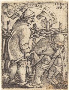 Vomiting Peasant by Sebald Beham