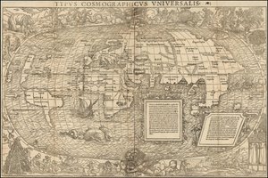 1537 Map of the World by Sebastian Munster by Sebastian Munster