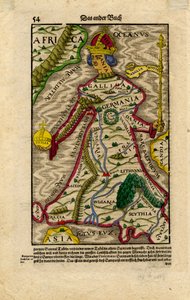 Allegorical Map of Europe, c.1540-50 by Sebastian Munster