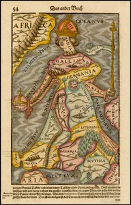 Europa Regina, Queen Europe from the Cosmographia (1570)