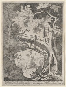 A Rocky Landscape with the Temptation of Christ by Sebastian Vrancx
