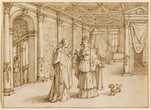 Anna and Dido Discuss Aeneas by Sebastian Vrancx