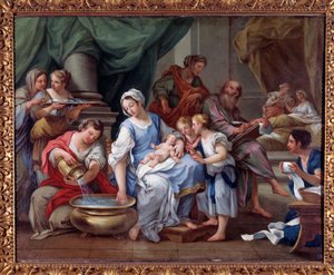 The Birth of St John the Baptist. Painting by Sebastiano Conca. 18th century. Museo dell