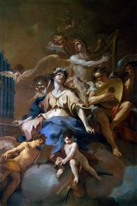 Glory of St Cecilia with Musical Angels