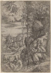 Landscape with the Rest on the Flight into Egypt by Sebastiano de Valentinis