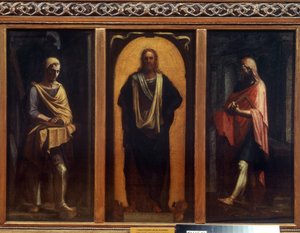 Christ with Two Saints by Sebastiano del (c.1485 1547) Piombo