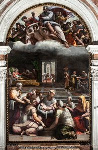 The Birth of the Virgin by Sebastiano del (c.1485 1547) Piombo