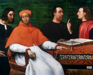 Cardinal Bandinello Sauli, His Secretary, and Two Geographers, 1516