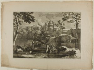 View of a City (Christ with the Good Samaritan at the Well) by Sébastien Bourdon