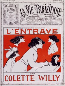 Caricature of Colette Willy, pseudonym of Sidonie-Gabrielle Colette (1873-1954)