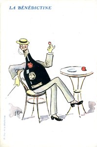 French advertisement for Bénédictine liqueur by Sem