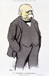 Portrait of Georges Clémenceau - by Sem, in 
