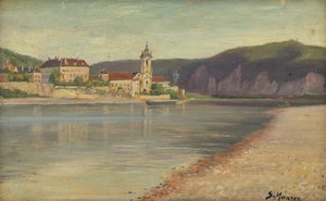 View of Dürnstein from the Opposite Danube Bank