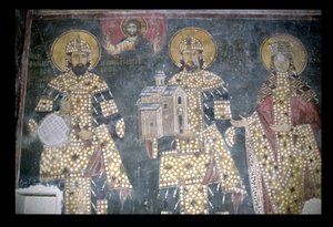 Stefan Milutin, Stefan Dragutin and Katelina, Late 13th Century