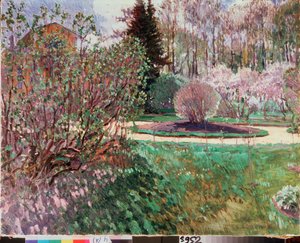 A Garden, Spring by Sergei Arsenevich Vinogradov