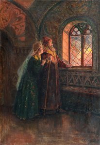 Tsar Alexei Mikhailovich and Maria Miloslavskaya during the Fire of Moscow