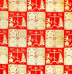 Olovyanishnikov Manufactory Half-Silk Satin, early 20th century