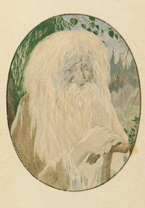 Leshy. Illustration to the Poem Ruslan and Lyudmila by A. Pushkin, 1921-1926 by Sergei Vasilevich Chekhonin
