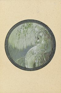 Rusalka. Illustration to the Poem Ruslan and Lyudmila by A. Pushkin by Sergei Vasilevich Chekhonin