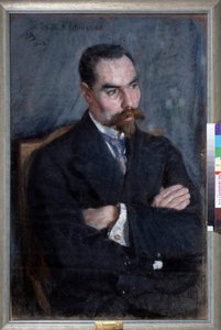 Portrait of the Poet Valery Bryusov by Sergei Vasilievich Malyutin
