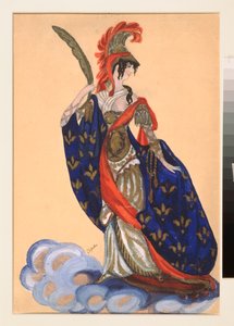 Costume Design for the Theatre Play Triumph of the States by A Bobrishchev-Pushkin by Sergei Yurevich Sudeikin