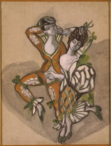 Costume design for the theatre play The Marriage of Figaro by P. de Beaumarchais by Sergei Yurievich Sudeykin