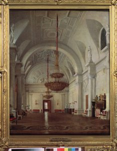 View of the White Hall of the Winter Palace in St Petersburg
