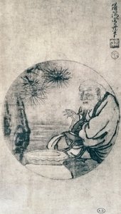 Portrait of Lao-Tzu, Chinese philosopher from 6th century BC, drawing by Sesshu Toyo (1420-1506), Japanese civilization, Muromachi period by Sesshû Tôyô
