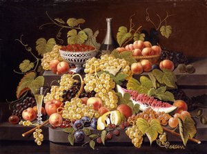 Still Life with Fruit and Champagne