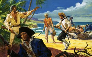 Mutineers from The Bounty land on Pitcairn Island by Severino Baraldi