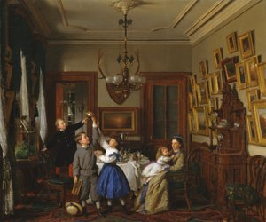 The Contest for the Bouquet: The Family of Robert Gordon in Their New York Dining-Room
