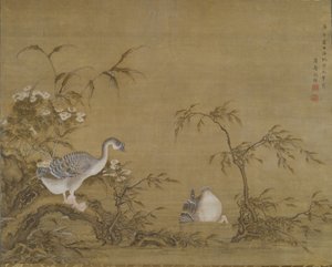 Geese on a Riverbank