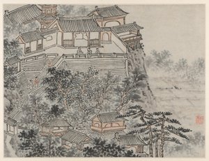 Twelve Views of Tiger Hill, Suzhou: The Five Sages Terrace, after 1490