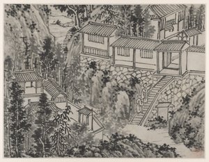 Twelve Views of Tiger Hill, Suzhou: The Pine Retreat by Shen Zhou