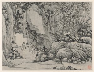 Twelve Views of Tiger Hill, Suzhou: The Sword Spring, Tiger Hill by Shen Zhou