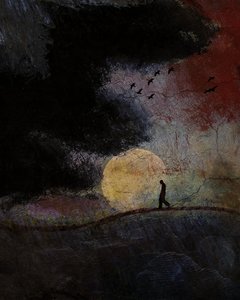 Dark Night Golden Moon