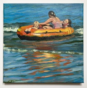 In the Shallows with the Dinghy, 2021 by Sheri Gee