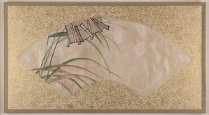 Flowers (pink and white) and Leaves, Clappers by Shibata Zeshin