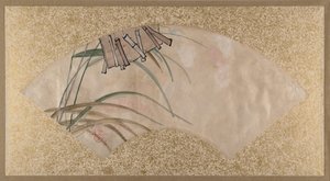 Flowers Pink and White and Leaves, Clappers by Shibata Zeshin