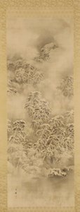 Winter landscape, Edo period or Meiji era by Shiokawa Bunrin