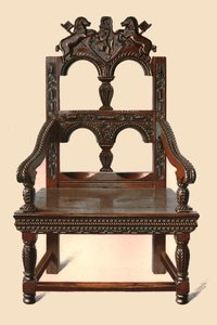 Oak Cacqueteuse chair