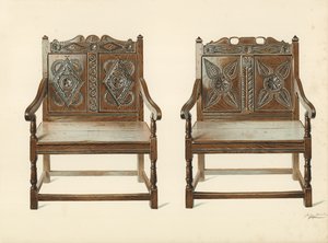 Oak Double Chairs (Welsh), Property of H. Clarence Whaite