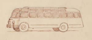 Bus, Paris, France by Shirley Markham