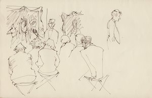 Lecture in an Art Gallery, c1950