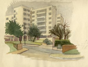 Modern Buildings, London, 1950 by Shirley Markham