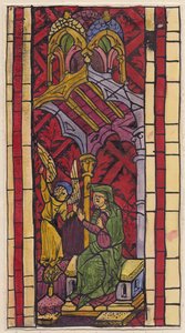 The Annunciation to St Anne (section of stained glass window) by Shirley Markham